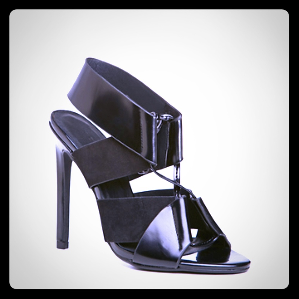 Keepsake lilian laceup black suede heel sandals
